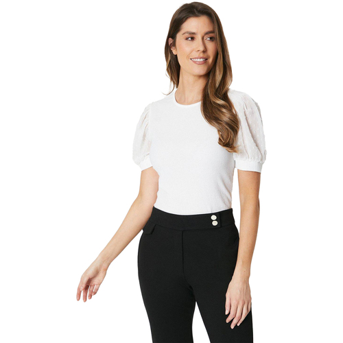 Vêtements Femme T-shirts manches longues Principles DH6706 Blanc