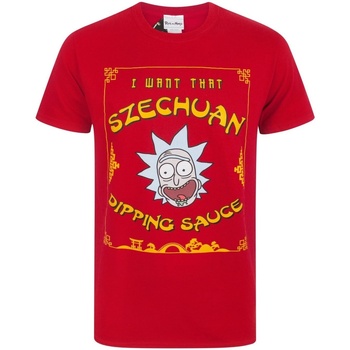Vêtements Strada T-shirts manches longues Rick And Morty NS4423 Rouge
