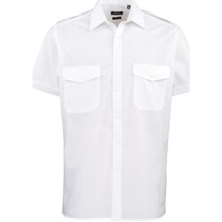 Vêtements Homme Chemises manches courtes Premier PR212 Blanc