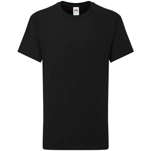 Vêtements Enfant T-shirts manches courtes Fruit Of The Loom Iconic 195 Premium Noir