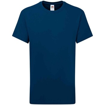 Vêtements Enfant T-shirts manches courtes Fruit Of The Loom Iconic 195 Premium Bleu