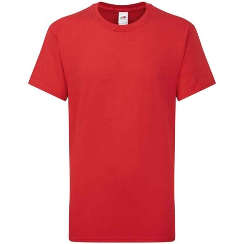 Vêtements Enfant T-shirts manches courtes Fruit Of The Loom Iconic 195 Premium Rouge