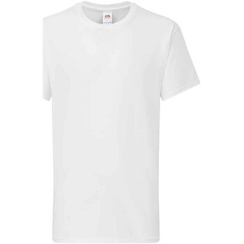Vêtements Enfant T-shirts manches courtes Fruit Of The Loom Iconic 195 Premium Blanc