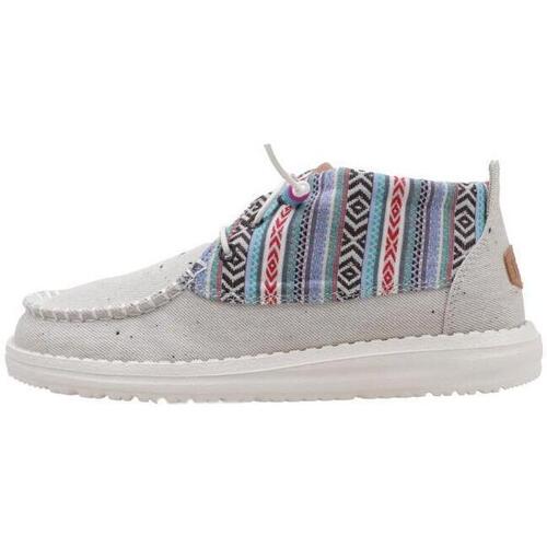 Chaussures Femme Chaussures bateau Hey Dude WENDY MID BOHO MIX Blanc