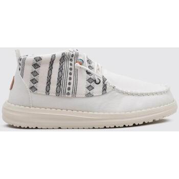 Chaussures Femme Chaussures bateau HEYDUDE WENDY MID BOHO MIX Blanc