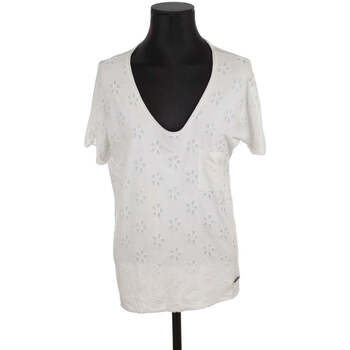 Vêtements Femme Débardeurs / T-shirts sans manche Burberry 65mm T-shirt en coton Blanc