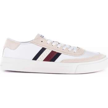 Chaussures Homme Baskets basses Tommy Hilfiger Th Cupset Rwb Lth Blanc