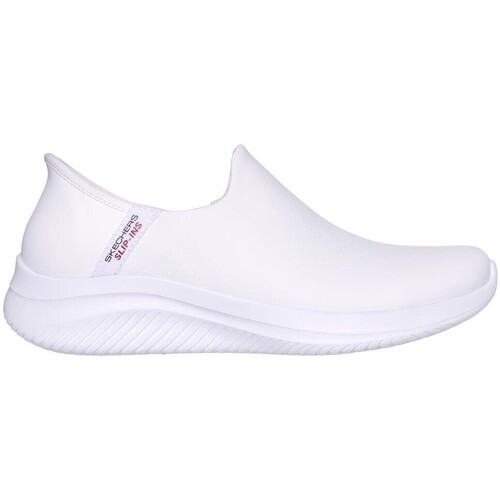 Chaussures Femme Baskets mode Skechers BASKETS  SLIP-INS ULTRA FLEX 3.0 ALL SMOOTH BLANC Blanc