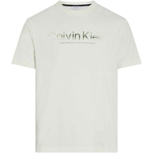 Vêtements Homme Polos manches longues Calvin Klein drawstring JEANS K10K112497 Blanc