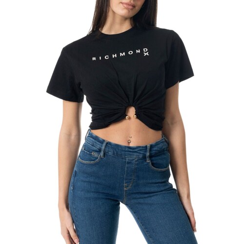 Vêtements Femme X Playboy T-shirt Blanche John Richmond UWP24119TS Noir