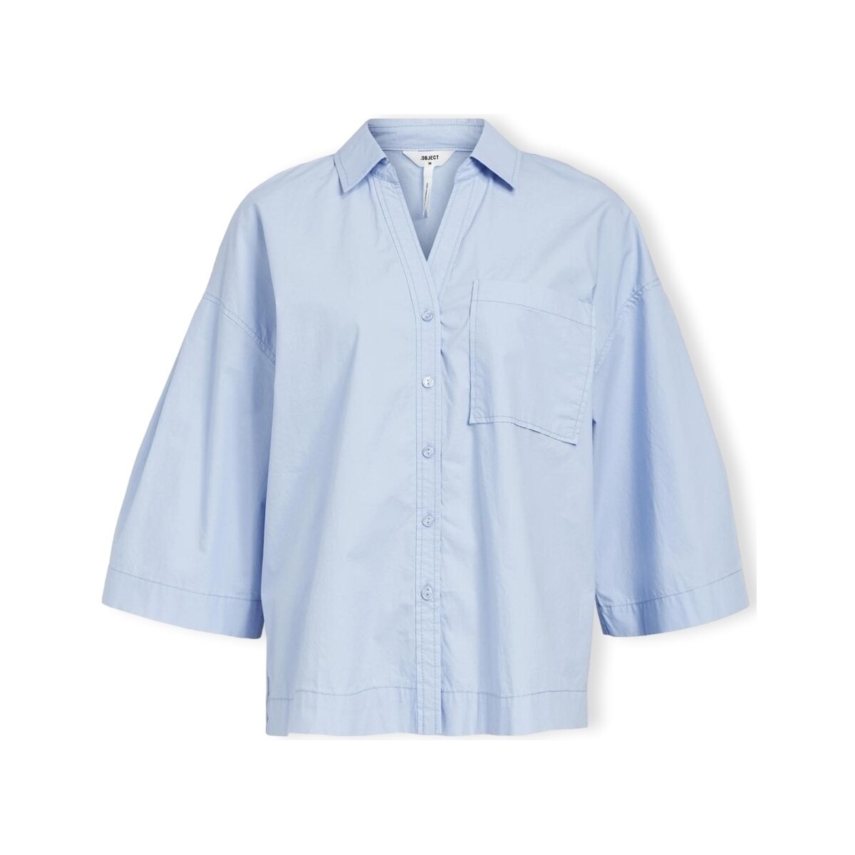 Vêtements Femme Tops / Blouses Object Demi Shirt 3/4 - Brunnera Blue Bleu