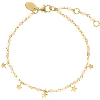 bracelets orusbijoux  bracelet argent doré étoiles pierres naturelles opale rose 