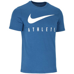 Vêtements Homme T-shirts manches courtes Nike - Tee-shirt col rond - bleu jean Bleu