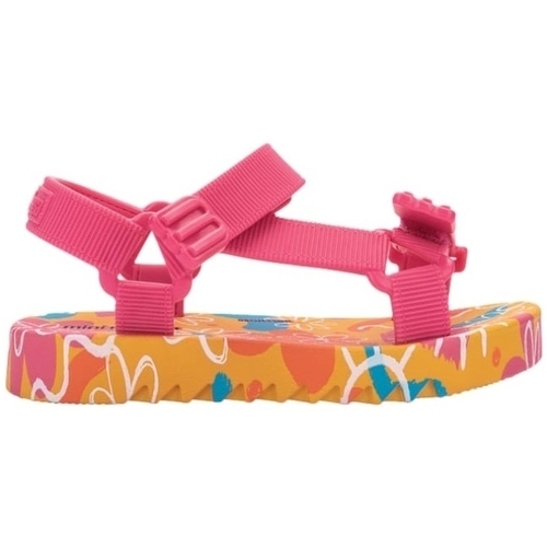 Chaussures Enfant Jil Sander Tootie logo tote bag Melissa MINI  Playtime Baby Sandals - Yellow/Pink Rose