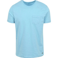 Vêtements Homme T-shirts & Polos No Excess T-Shirt Slubs Bleu Clair Bleu
