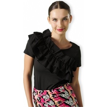 blouses minueto  top waverly - black 