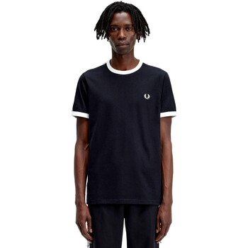 Vêtements Homme T-shirts manches courtes Fred Perry CAMISETA HOMBRE CINTA LOGO FRED PERY M4620 Noir