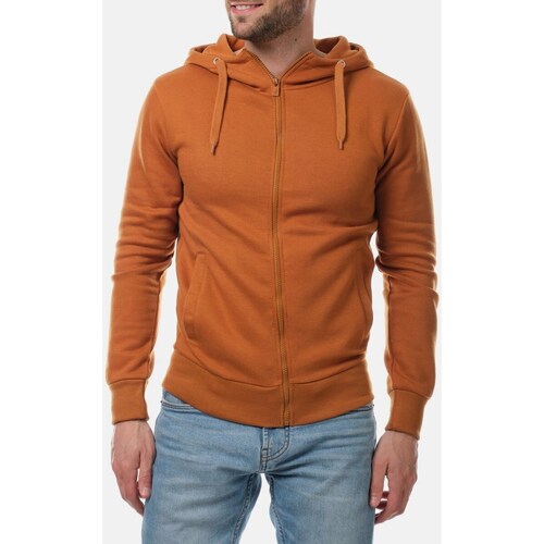 Vêtements Homme Gilets / Cardigans Hopenlife Gilet col montant zippé à capuche BRAWL orange