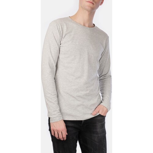 Vêtements Homme T-shirts & Polos Hopenlife T-shirt manches longues col rond YATO gris