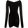 Vêtements Femme Robes courtes Tommy Jeans VESTIDO MUJER SHOULDER GATHER   DW0DW17939 Noir
