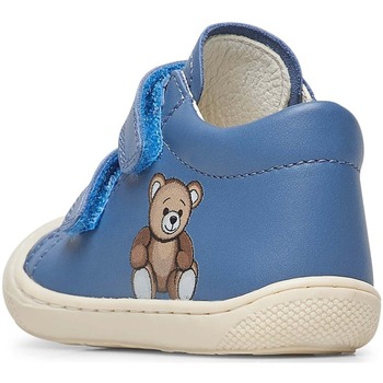 Naturino Chaussures premies pas en cuir avec patch ours COCOON BEAR VL Bleu