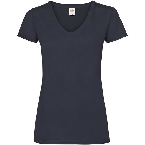 Vêtements Femme T-shirts manches longues Fruit Of The Loom Valueweight Bleu