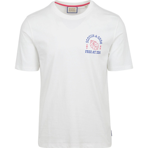 Vêtements Homme T-shirts & Polos Scotch & Soda Scotch & Soda T-Shirt Artwork Blanc Blanc
