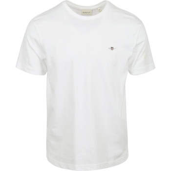 Vêtements Homme Haut : 6 à 8cm Gant T-shirt Shield Logo Blanche Blanc
