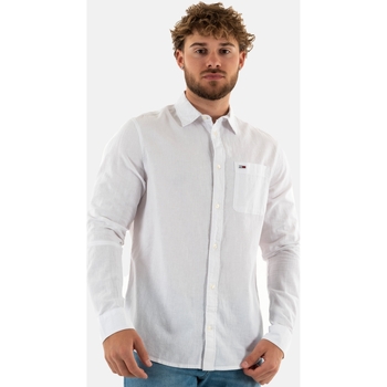 Vêtements Homme Chemises manches longues Tommy Jeans dm0dm18962 Blanc