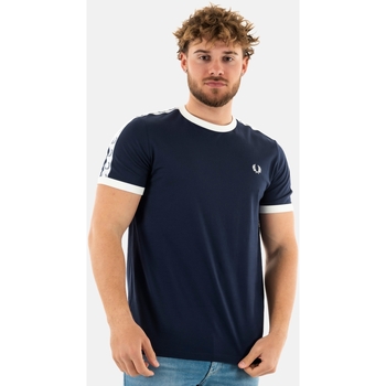 Vêtements Homme T-shirts manches courtes Fred Perry m4620 Bleu