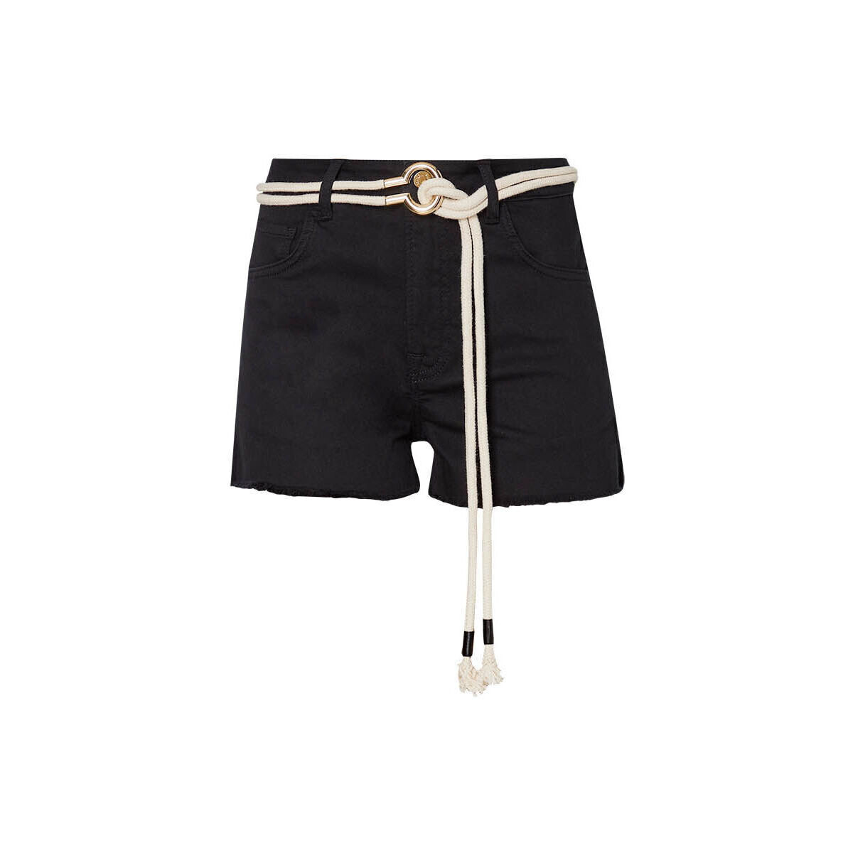 Vêtements Femme Shorts / Bermudas Liu Jo Short bottom-up avec ceinture Noir