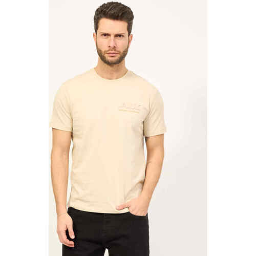 Vêtements Homme T-shirts & Polos EAX T-shirt AX coupe classique en jersey de coton avec logo Beige