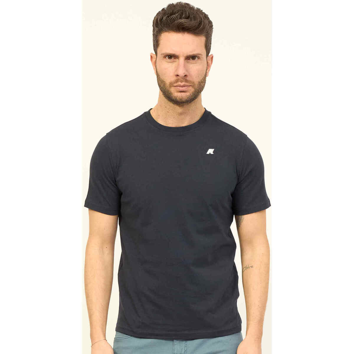 Vêtements Homme T-shirts & Polos K-Way T-shirt col rond homme Odom  avec logo Bleu