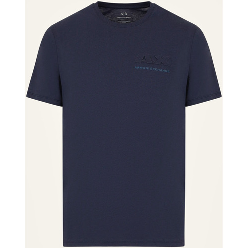 Vêtements Homme T-shirts & Polos EAX T-shirt AX coupe classique en jersey de coton avec logo Bleu