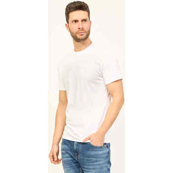 Vêtements Homme T-shirts & Polos Guess T-shirt homme  avec logo brodé Blanc