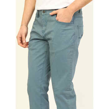 Yes Zee Pantalon slim fit basique  avec 5 poches Bleu