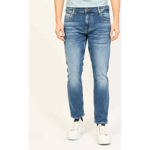 Vêtements Homme Jeans hats Guess Jean skinny  en coton mélangé avec 5 poches Bleu