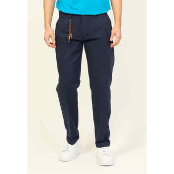 Vêtements Homme Chinos / Carrots Yes Zee Pantalon chino homme à plis Bleu