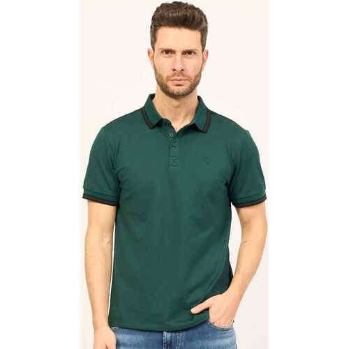 Vêtements Homme T-shirts stretch & Polos Guess Polo classique  en coton mélangé Vert