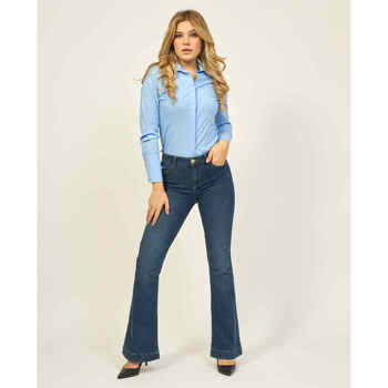 Light blue denim washed effect straight leg jeans from A