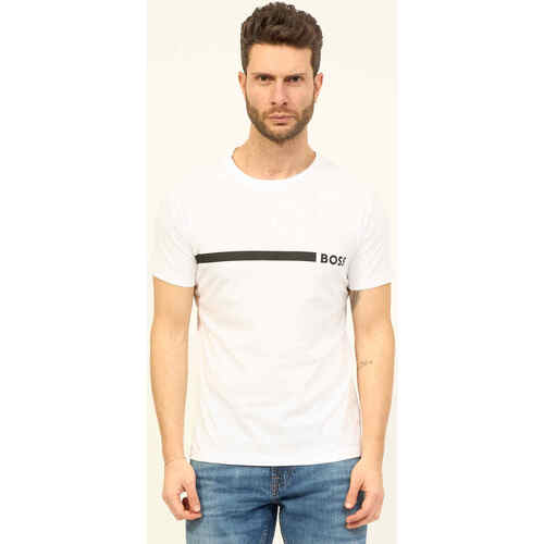 Vêtements Homme T-shirts & Polos BOSS men's t-shirt with horizontal stripe Blanc
