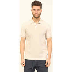 Vêtements Homme T-shirts ecru & Polos BOSS Polo homme  en coton avec logo brodé Beige