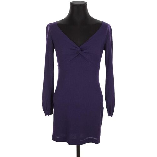 Vêtements Femme Robes Valentino Vbs5n803 Robe en laine Violet