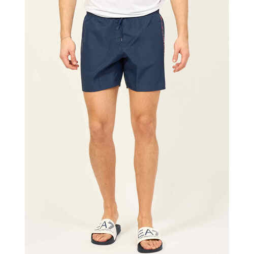 Vêtements Homme Maillots / Shorts de bain Emporio Armani Tweed Déguisement de boxeur  avec logo Bleu