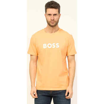 Vêtements Homme T-shirts & Polos BOSS T-shirt homme  en jersey de coton avec logo Orange