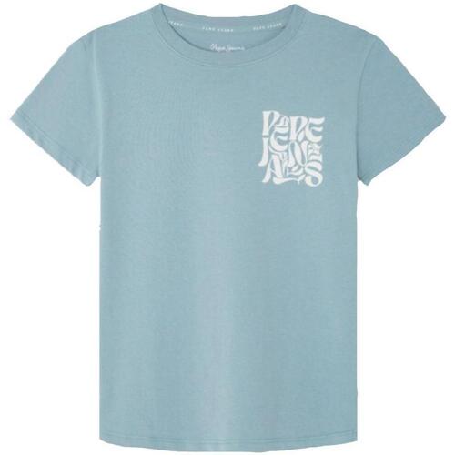 Vêtements Garçon T-shirts manches courtes Pepe JEANS straight  Bleu