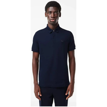 Vêtements Homme Polos manches courtes Lacoste SHORT SLEEVE RIBBED COLLAR SHIRT Marine