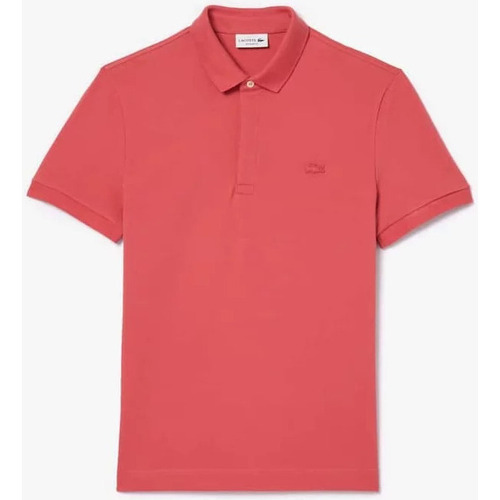 Vêtements Homme vetements unicorn logo printed t shirt item Lacoste SHORT SLEEVE RIBBED COLLAR SHIRT Orange