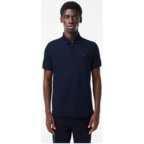 Vêtements Homme Polos manches courtes Lacoste SHORT SLEEVE RIBBED COLLAR SHIRT Marine