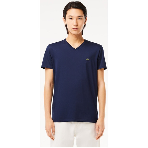 Vêtements Homme Nike logo-embroidered cotton T-shirt Lacoste TEE SHIRT Marine